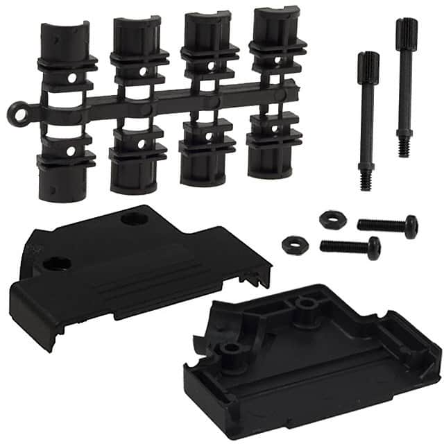 971-025-010-011 NorComp Inc.  Capots de connecteurs D-Sub en forme de D